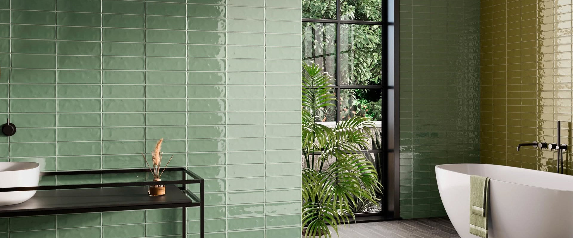 Moderne tegelshowroombanner