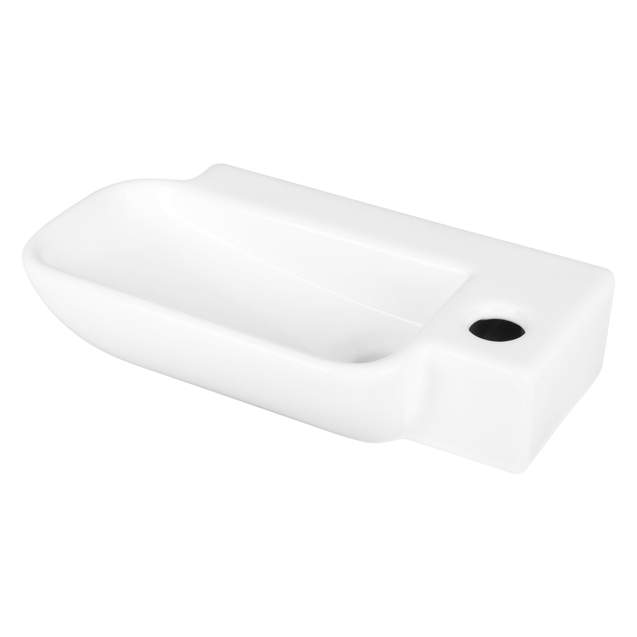 compacte betonnen fontein met zwarte kraan toilet