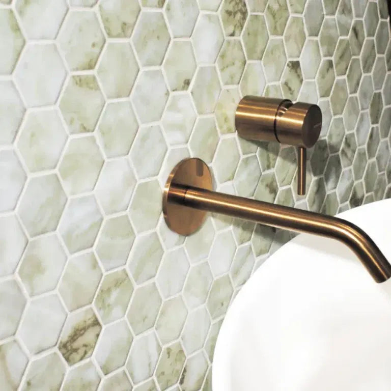 The Mosaic Factory Amsterdam Mozaiek Tegel Vierkant - Verde Marble Print Matt - Mozaiektegel.com