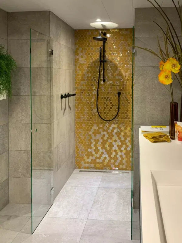 The Mosaic Factory Amsterdam Mozaiek Tegel Vierkant - Mustard Matt Glossy - Mozaiektegel.com