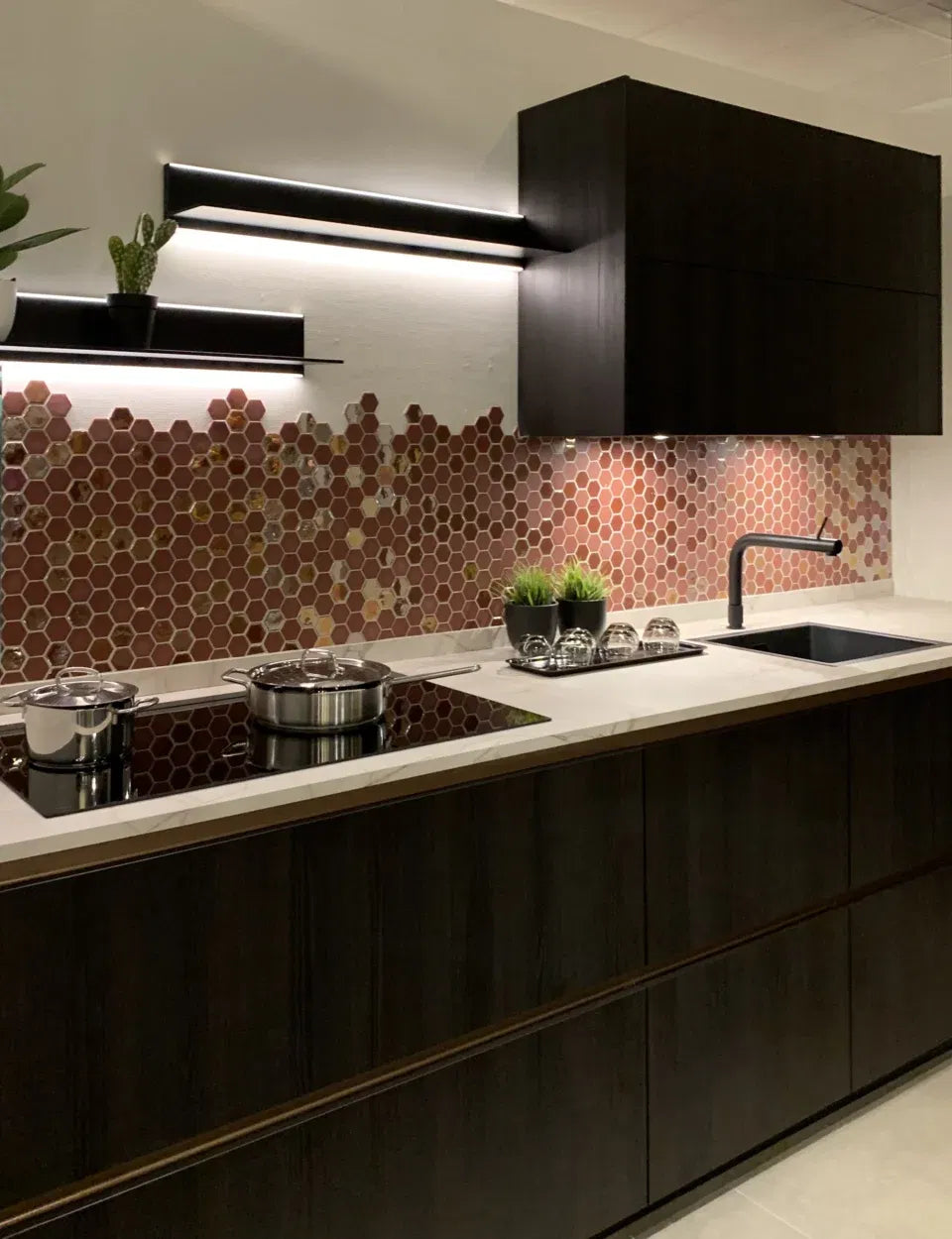 The Mosaic Factory Amsterdam Mozaiek Tegel Vierkant - Burgundy Matt Glossy - Mozaiektegel.com