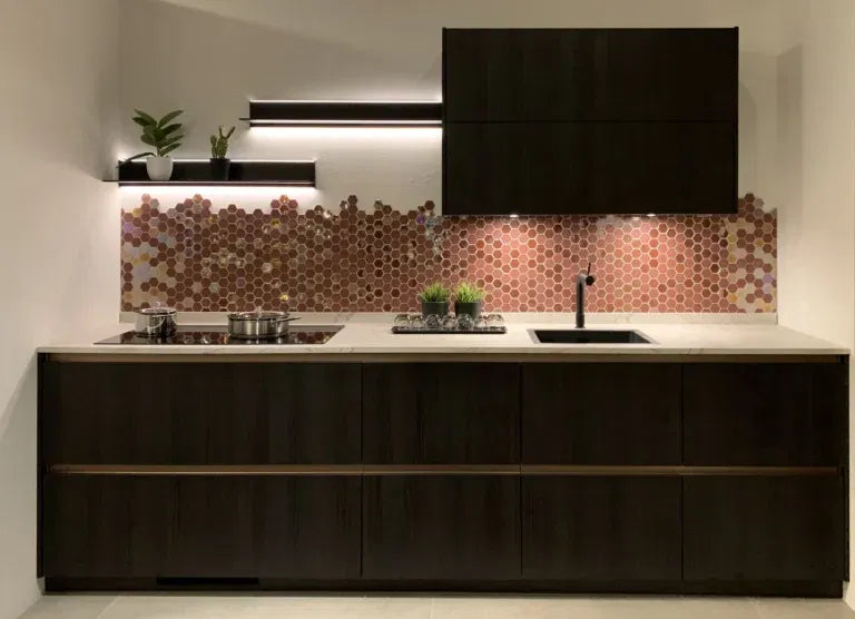 The Mosaic Factory Amsterdam Mozaiek Tegel Vierkant - Burgundy Matt Glossy - Mozaiektegel.com