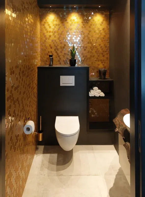 The Mosaic Factory Amsterdam Mozaiek Tegel Vierkant - Mustard Matt Glossy - Mozaiektegel.com