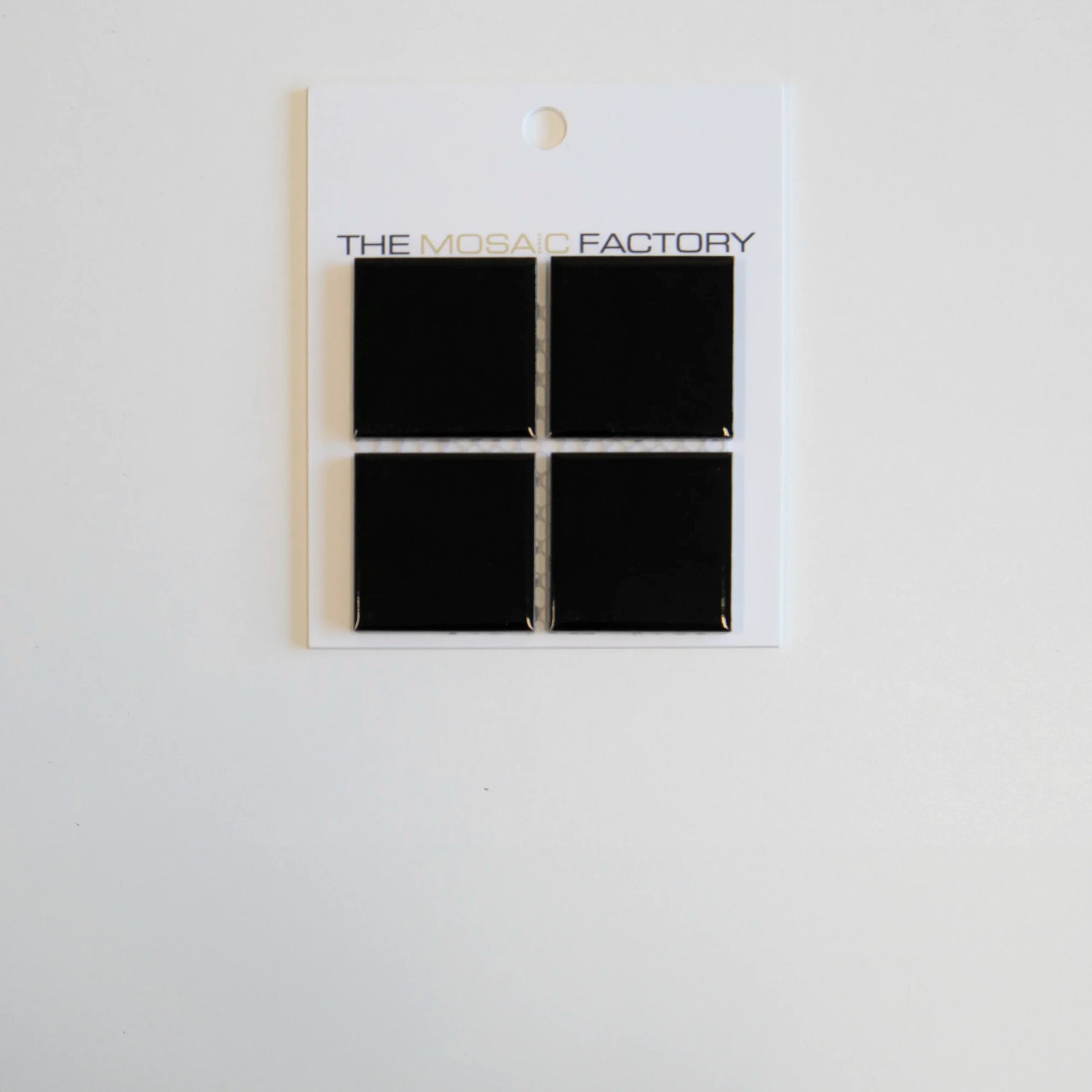 The Mosaic Factory Barcelona Mozaiek Tegel Vierkant - Zwart Porselein Geglazuurd 309x309 mm - Mozaiektegel.com