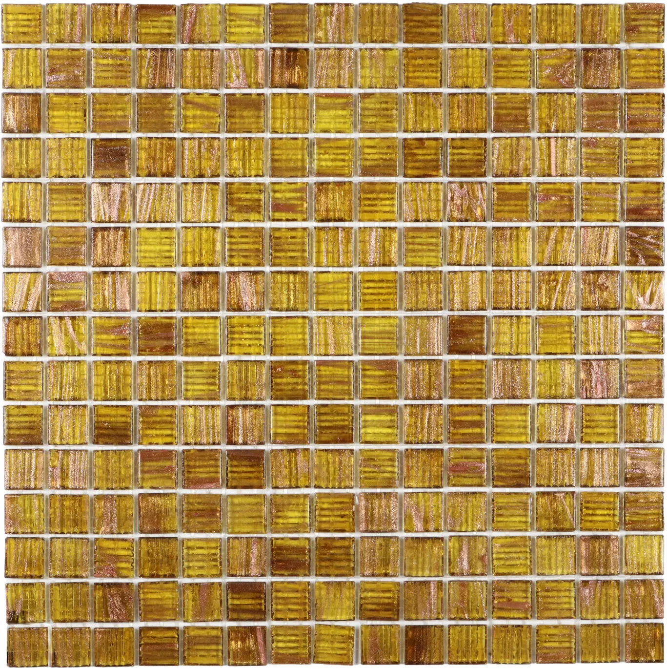 The Mosaic Factory Amsterdam Mozaiek Tegel Vierkant - Amber Golden Vein - Mozaiektegel.com