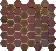 The Mosaic Factory Amsterdam Mozaiek Tegel Vierkant - Burgundy Matt Glossy - Mozaiektegel.com