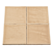 DTG Handvorm Zin Cotto Tegel 10x10 cm | Beige/Oranje | Per stuk - Mozaiektegel.com