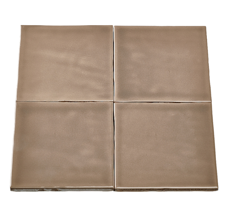 DTG Handvorm Zin Tierra Tegel 10x10 cm | Donkerbruin | Per stuk - Mozaiektegel.com