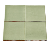 DTG Handvorm Zin Green Tegel 10x10 cm | Groen | Per stuk - Mozaiektegel.com