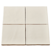 DTG Handvorm Zin Plume Tegel 10x10 cm | Off White | Per stuk - Mozaiektegel.com