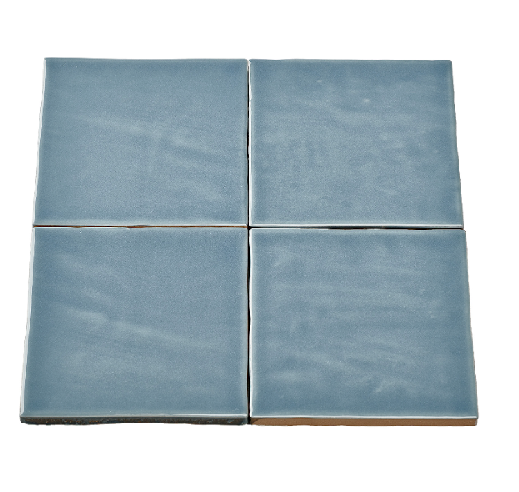 DTG Handvorm Zin Blue Tegel 10x10 cm | Blauw | Per stuk - Mozaiektegel.com