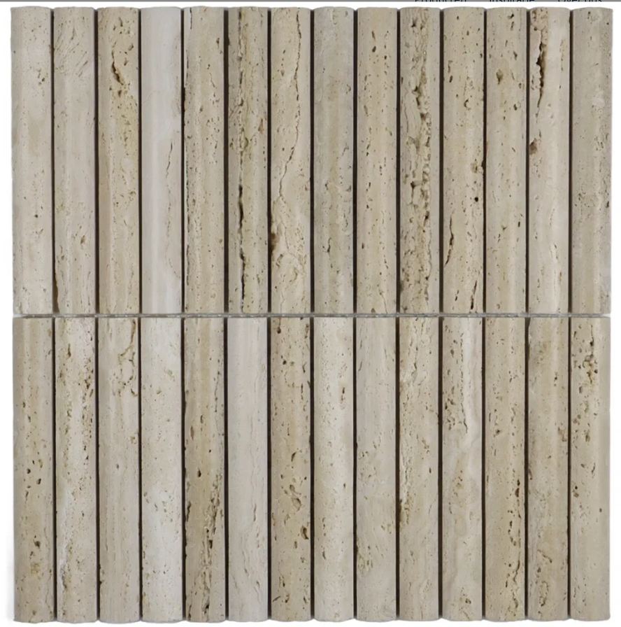 The Mosaic Factory NTK01 Travertine Natuursteen Kitkat Convex 19 x 152 mm