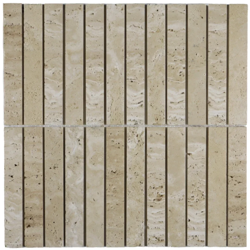 The Mosaic Factory NTK02 Travertine Natural Stone Kitkat Flat 22x148mm