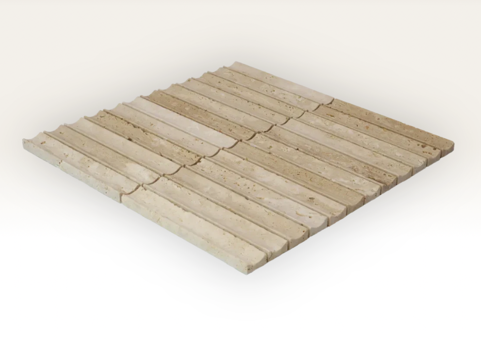 The Mosaic Factory NTK03 Travertine Natural Stone Kitkat Original 22x148mm