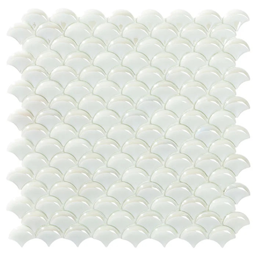 Terre d'Azur Glass Hawaiian White 3,5x3,5 cm (32,4x31,7 cm)