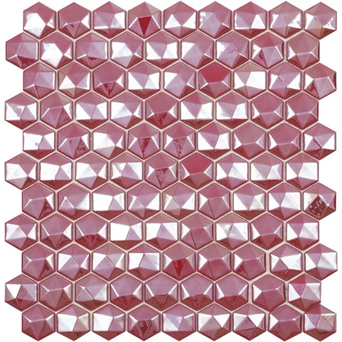 Terre d'Azur Glass Hexagone Burdeos 3,5x3,5 cm (31,7x30,7cm)