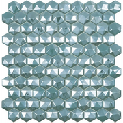 Terre d'Azur Glass Hexagone Turquoise 3,5x3,5 cm (31,7x30,7cm)