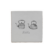 Terre d'Azur Malaga Decor Kettle op Bone 13x13 cm