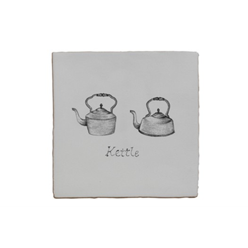 Terre d'Azur Malaga Decor Kettle op Bone 13x13 cm