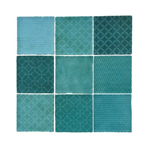 Terre d'Azur Maroc Decor Vert 11,5x11,5 cm