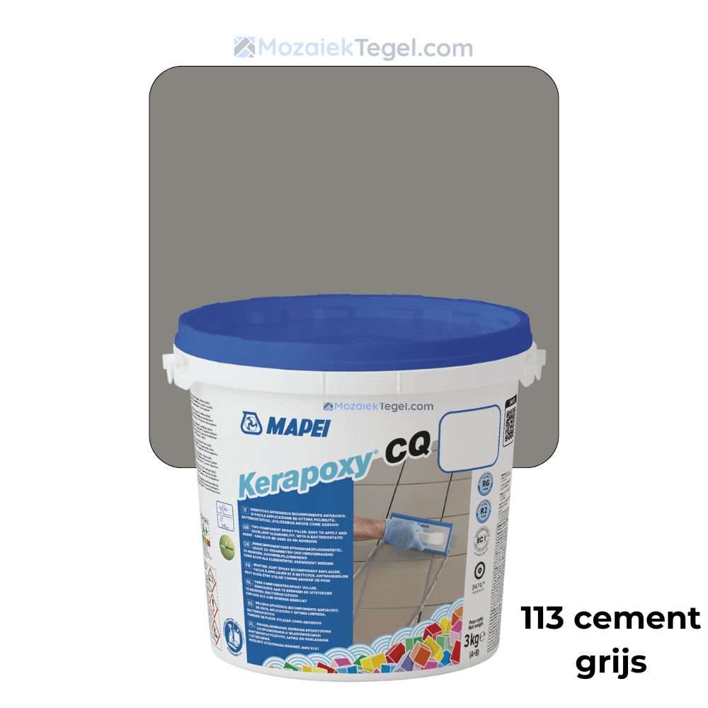 Mapei | Kerapoxy Easy Design | 113 Cement Grijs | Voegmiddel - Mozaiektegel.com