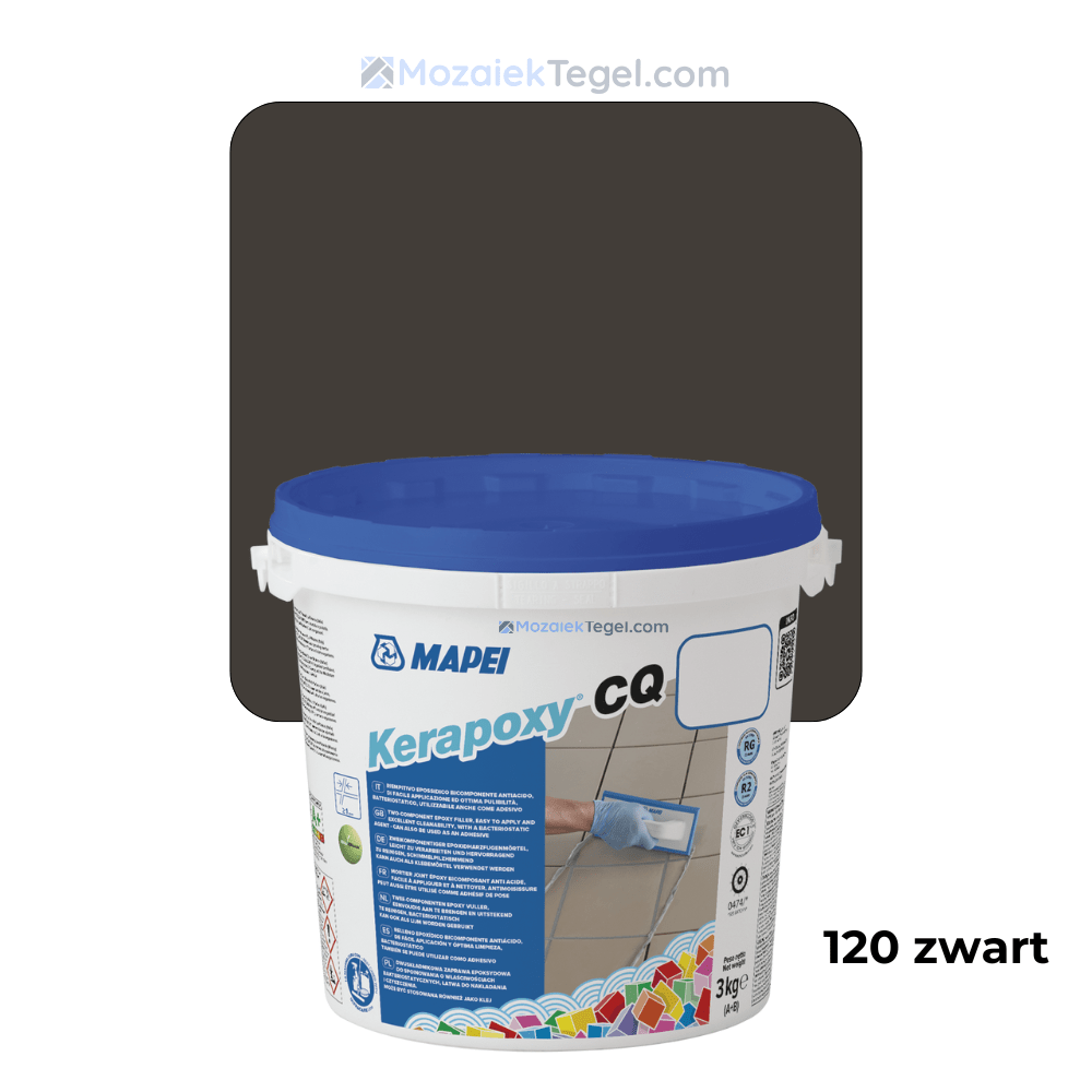 Mapei | Kerapoxy Easy Design | 120 Zwart | Voegmiddel - Mozaiektegel.com