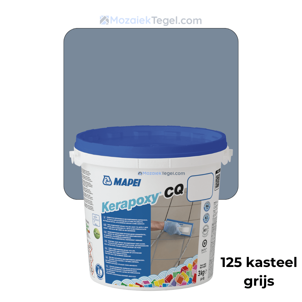 Mapei | Kerapoxy Easy Design | 125 Kasteel Grijs | Voegmiddel - Mozaiektegel.com