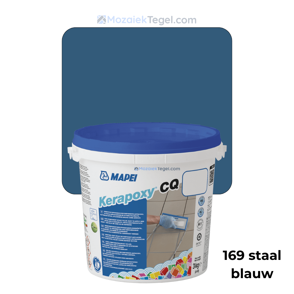 Mapei | Kerapoxy Easy Design | 169 Staalblauw | Voegmiddel - Mozaiektegel.com