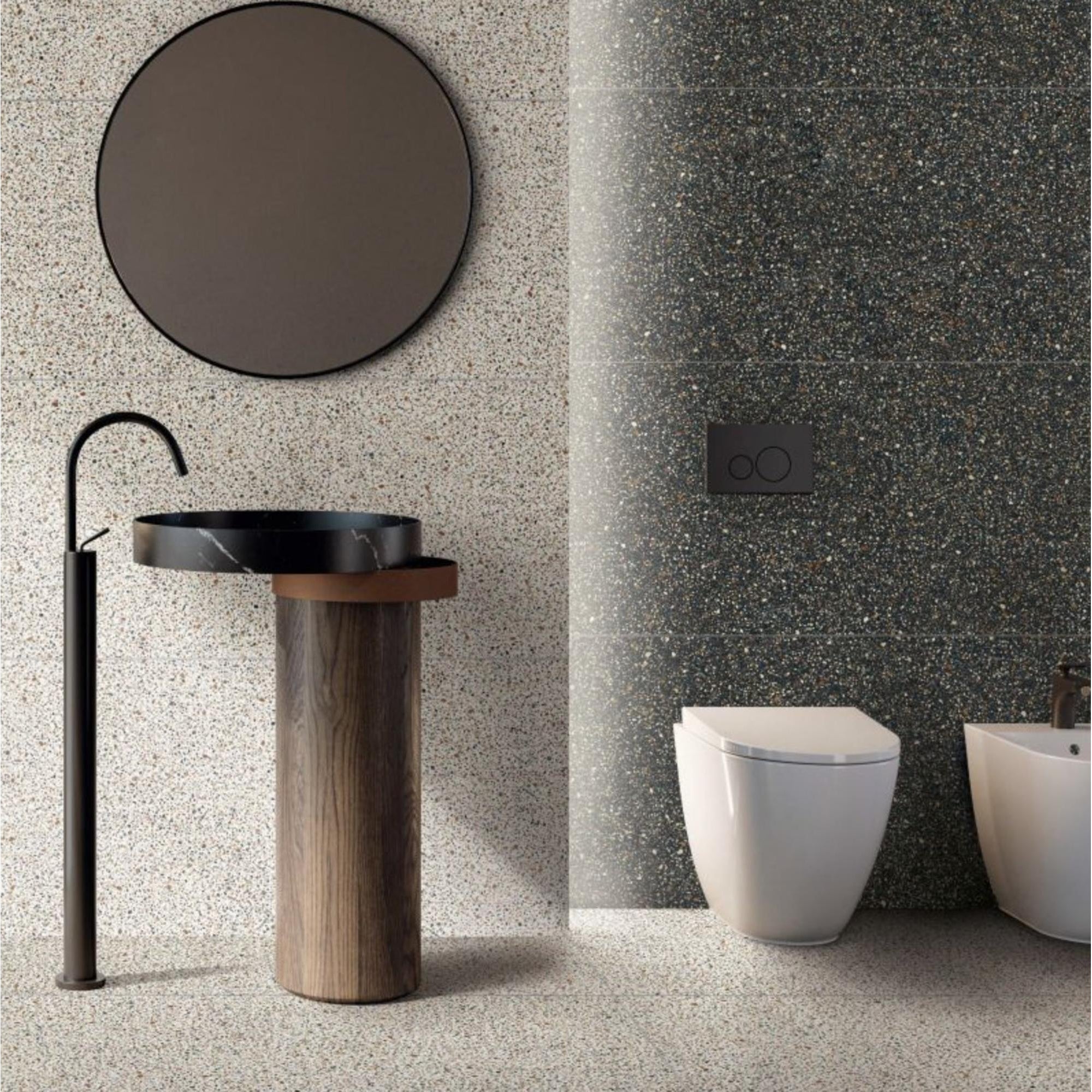 Abk Imoker Blend 005828 Vloertegel 900X900 Dot.Multiwhite 9mm Mat Ret.R10 - Mozaiektegel.com