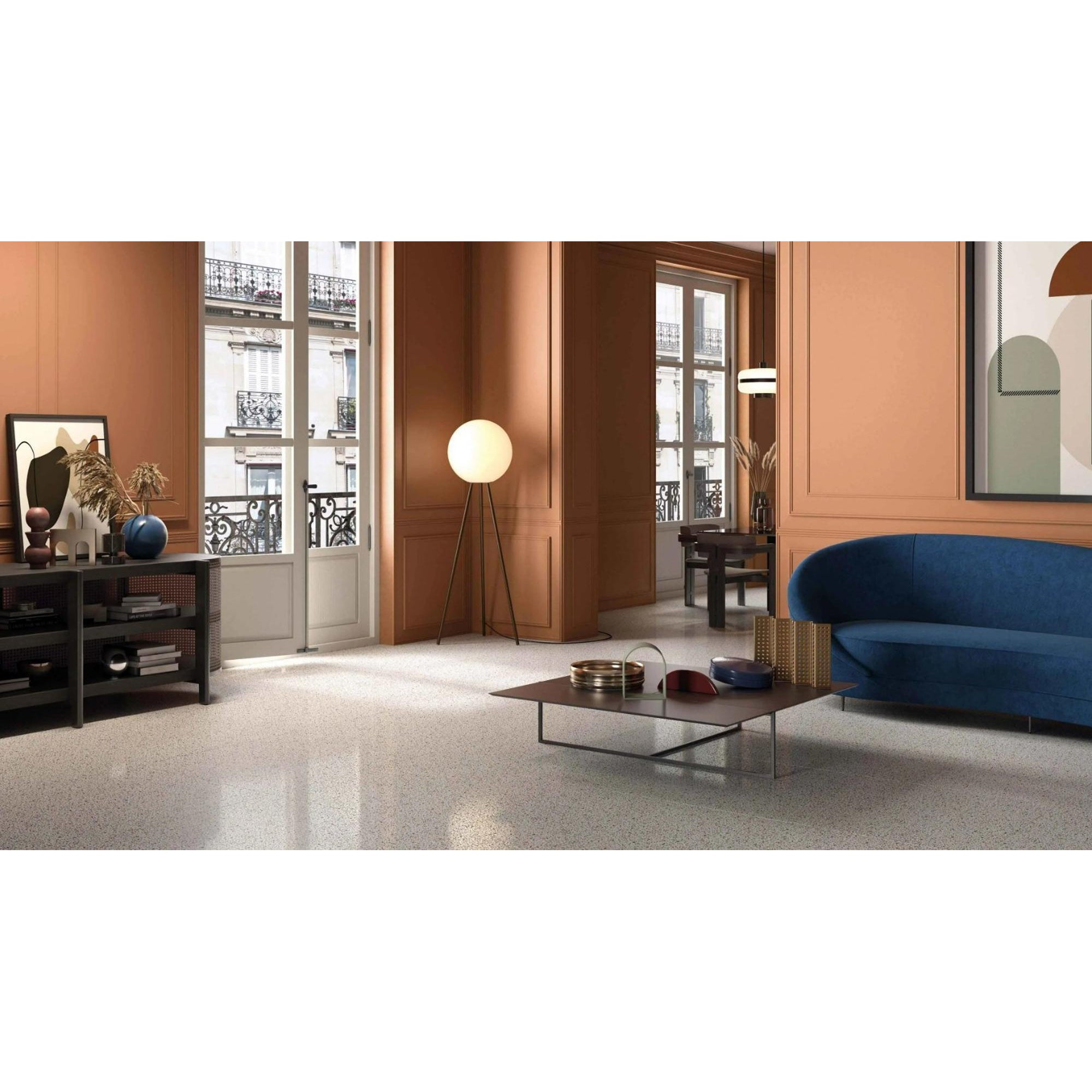 Abk Imoker Blend 006711 Vloertegel 600X600 Dot.Multiwhite 9mm Mat Ret.R10 - Mozaiektegel.com