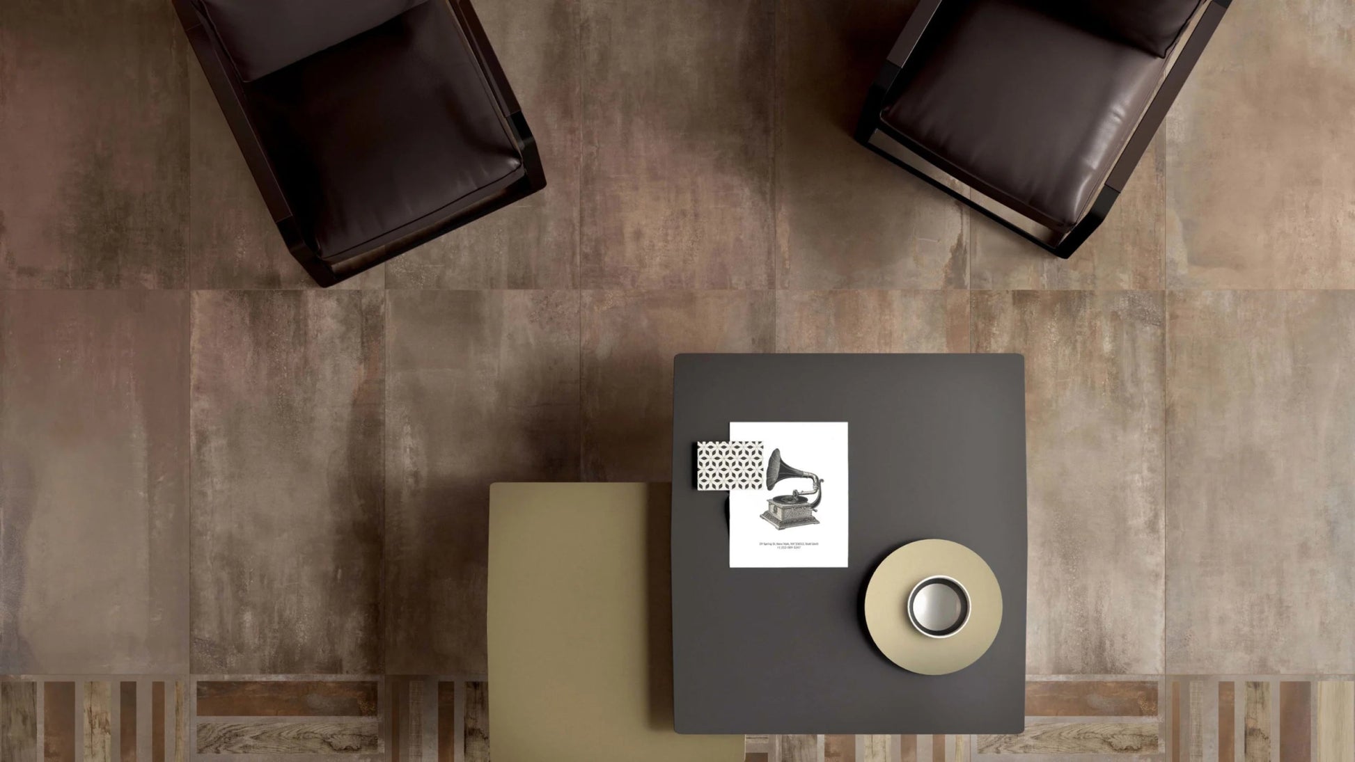 Abk Imoker Interno 9 I9L34250 Vloertegel 600X1200 Mud 9mm Glans Ret. - Mozaiektegel.com