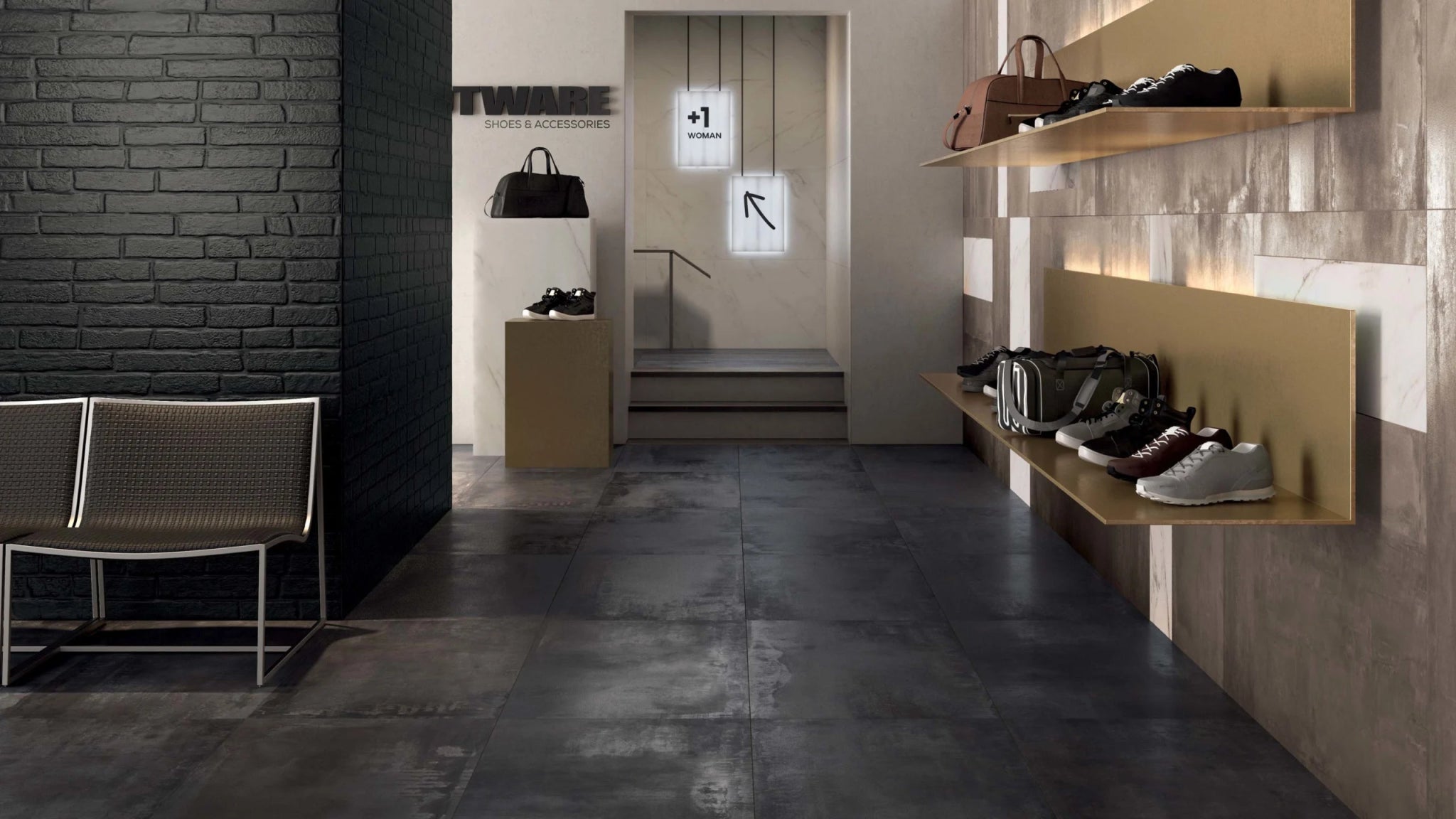 Abk Imoker Interno 9 PF60000315 Vloertegel 1200X1200 Dark 9mm Mat Ret.R10 - Mozaiektegel.com