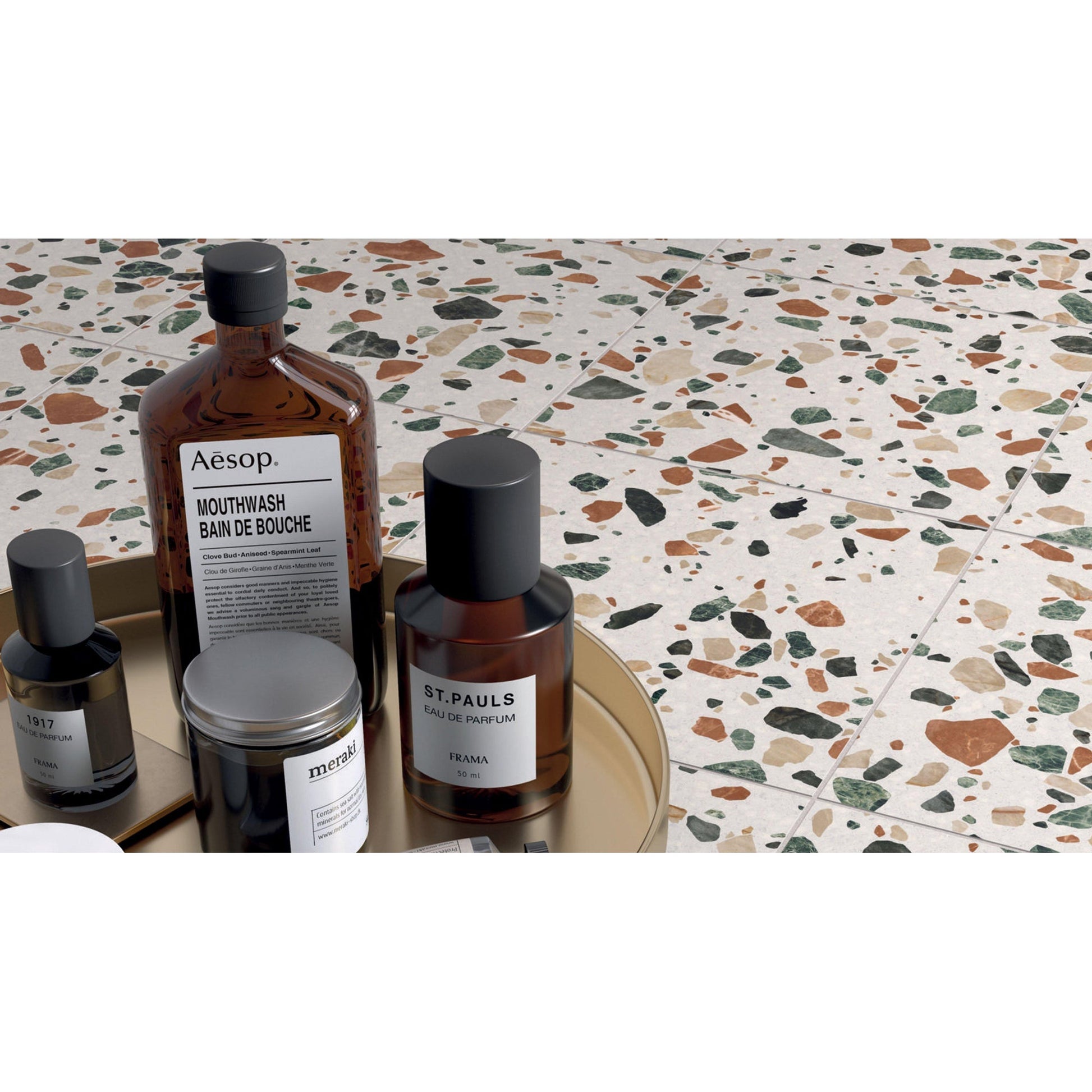 Abk Imoker Play PF60005894 Vloertegel 200X200 Drops Multiwhite 8.5mm Mat R10 - Mozaiektegel.com