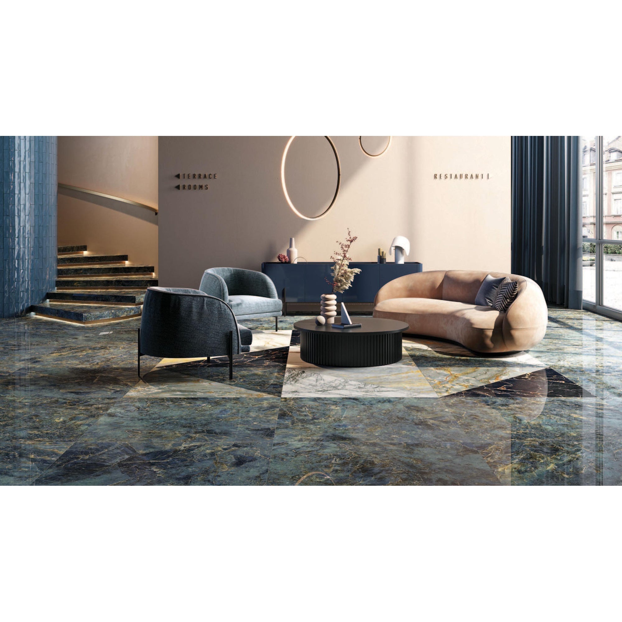 ABK Imoker Sensi Vloertegel 600X1200 Labradorite 8,5mm Glans Ret. - Mozaiektegel.com