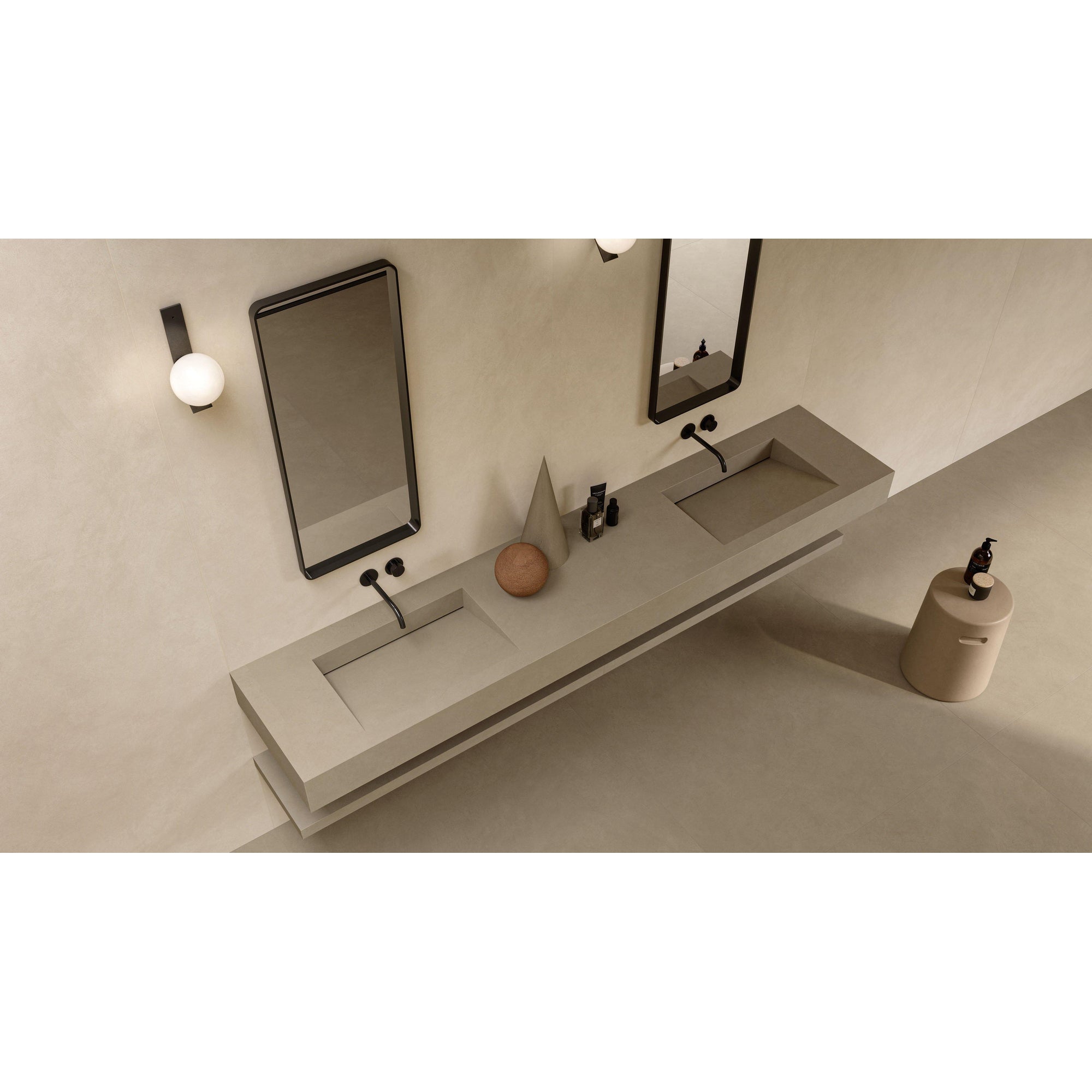 Atlas Concorde 3D Wall Carve A574 wandtegel 40x80cm 8,5mm mat rect. chisel ivory - Mozaiektegel.com