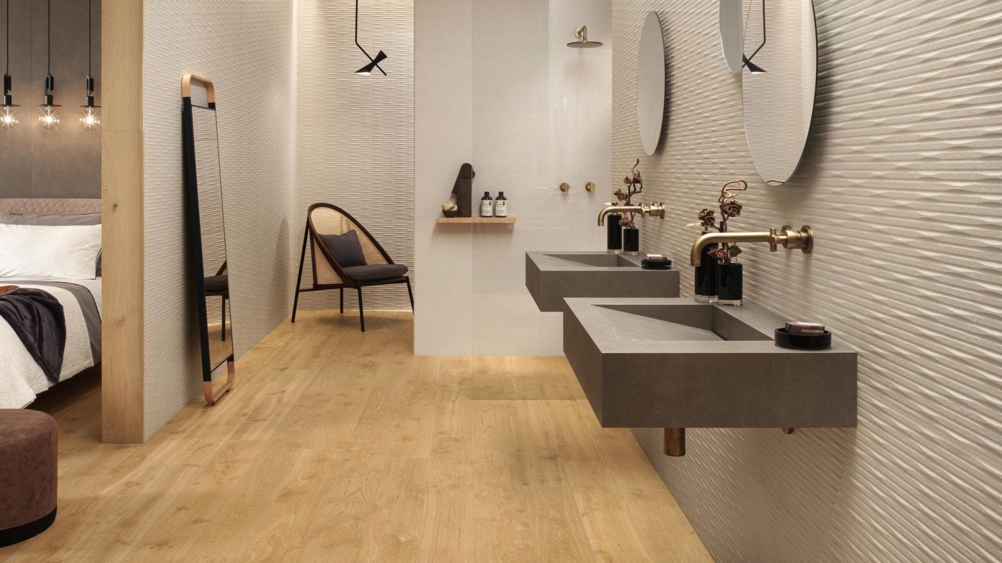 Atlas Concorde 3D Wall Carve A577 wandtegel 40x80cm 8,5mm mat rect. whittle ivory - Mozaiektegel.com