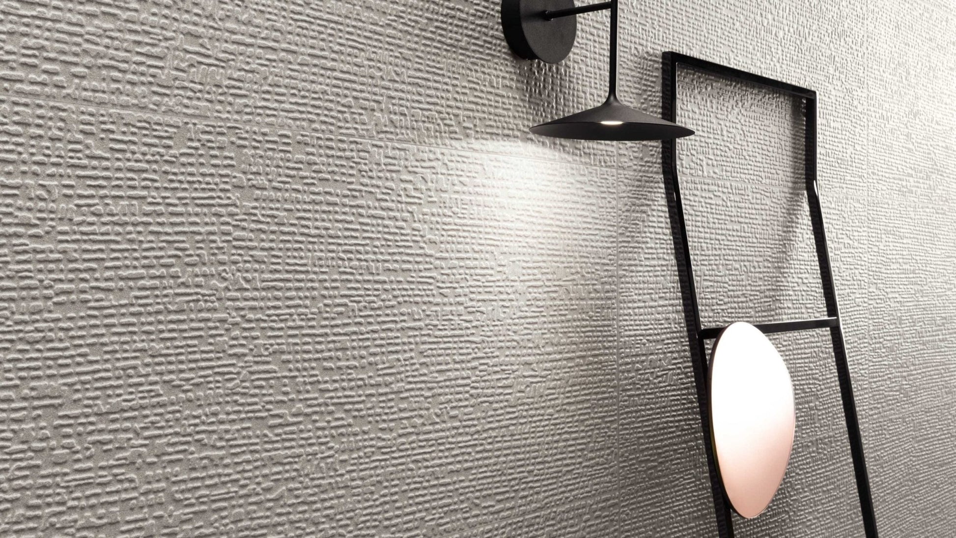 Atlas Concorde 3D Wall Carve A57X wandtegel 40x80cm 8,5mm mat rect. sign pearl - Mozaiektegel.com