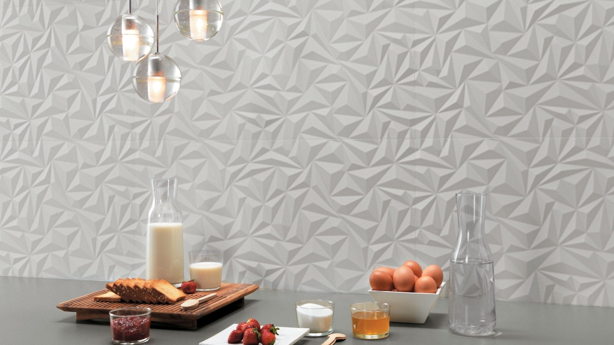 Atlas Concorde 3D Wall Design 8DMA wandtegel 40x80cm 10mm mat rect. angle white - Mozaiektegel.com