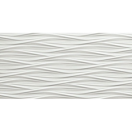 Atlas Concorde 3D Wall Design 8DMW wandtegel 40x80cm 10mm mat rect. wind white