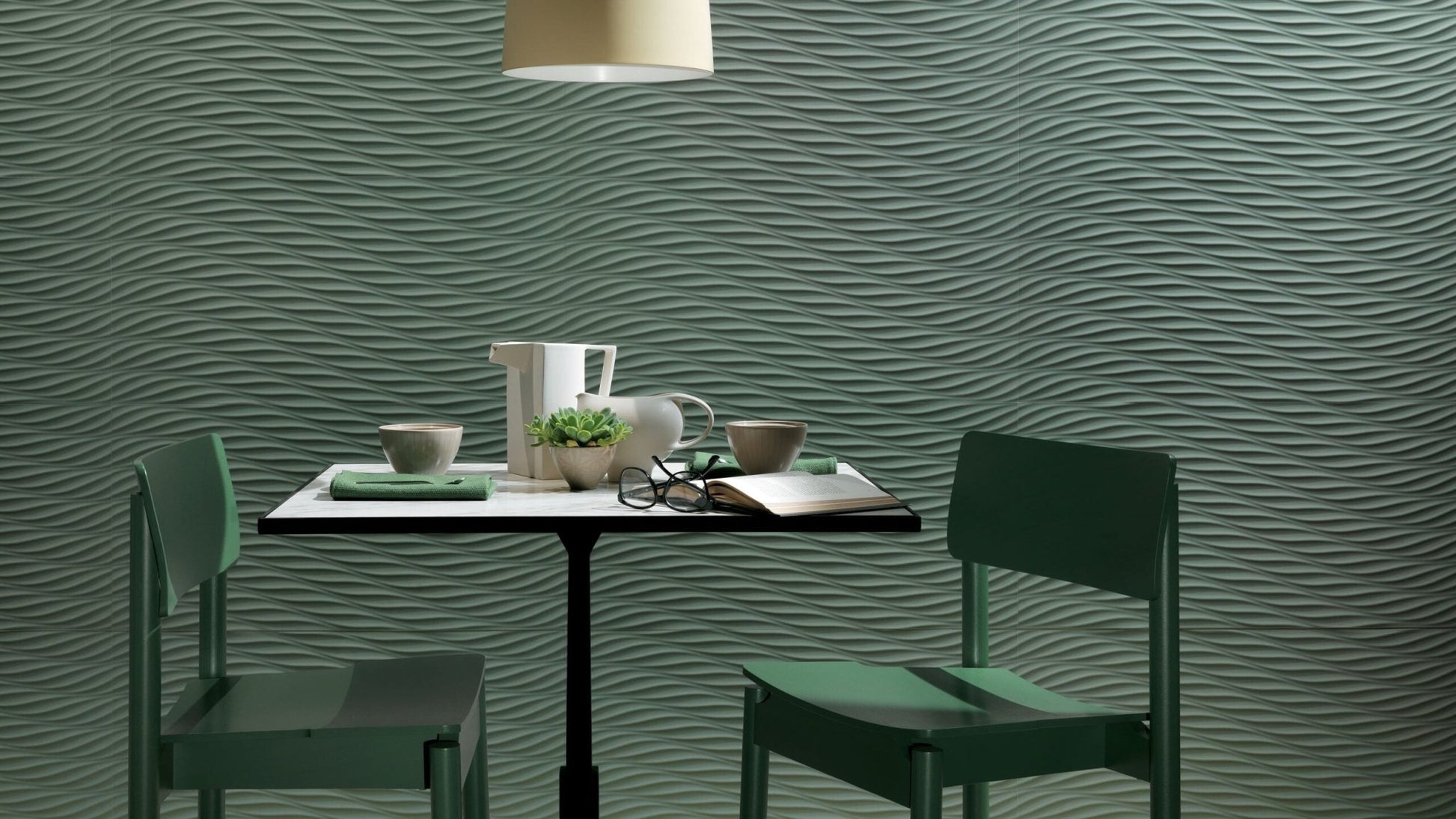 Atlas Concorde 3D Wall Design 8DSM wandtegel 40X80cm 10mm mat ret.twist sage - Mozaiektegel.com