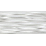 Atlas Concorde 3D Wall Design 8SBW wandtegel 40x80cm 10mm mat rect. ribbon white - Mozaiektegel.com