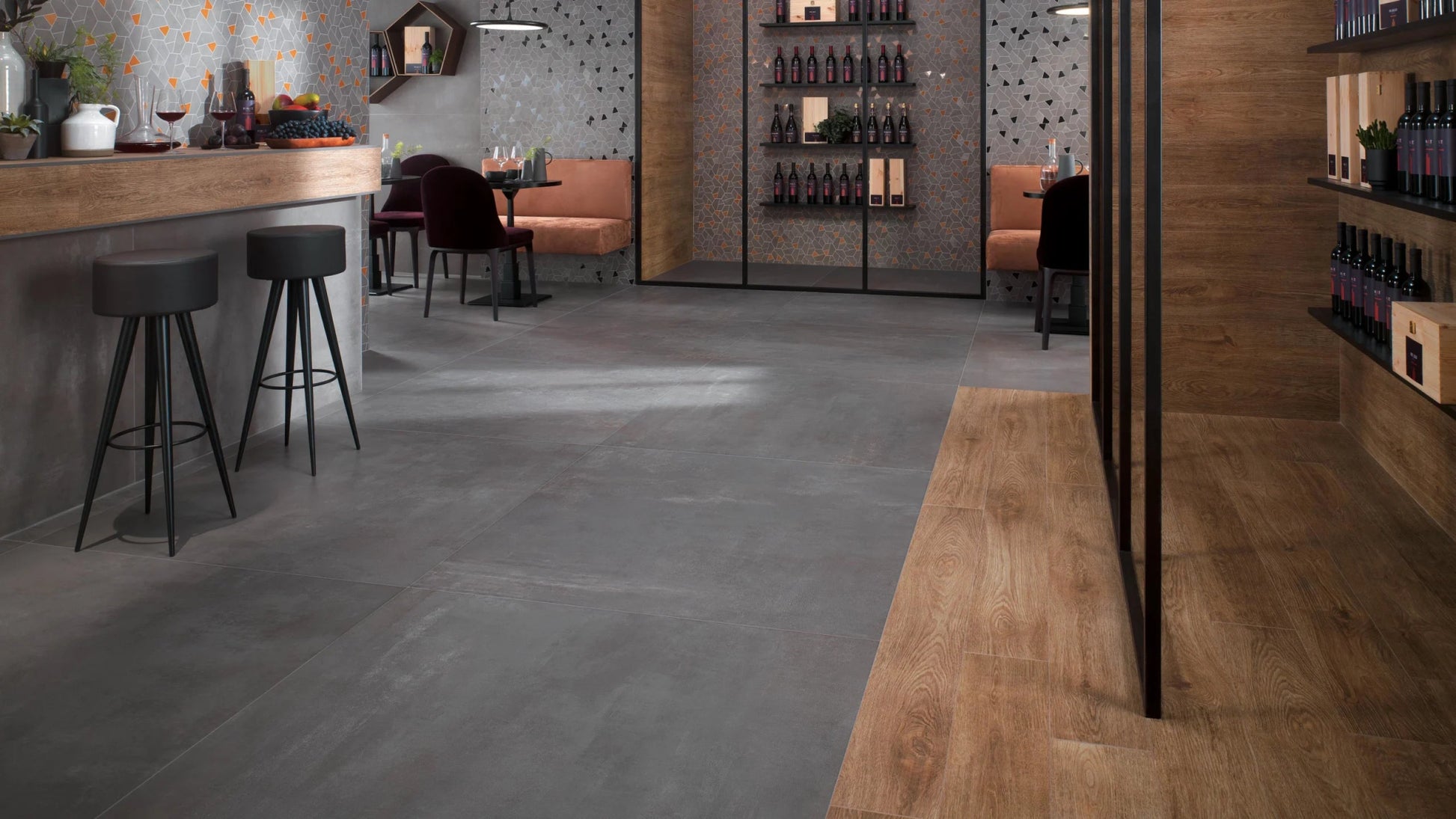 Atlas Concorde Boost A0MR vloertegel 60x120cm 9mm mat ret.R10 smoke - Mozaiektegel.com