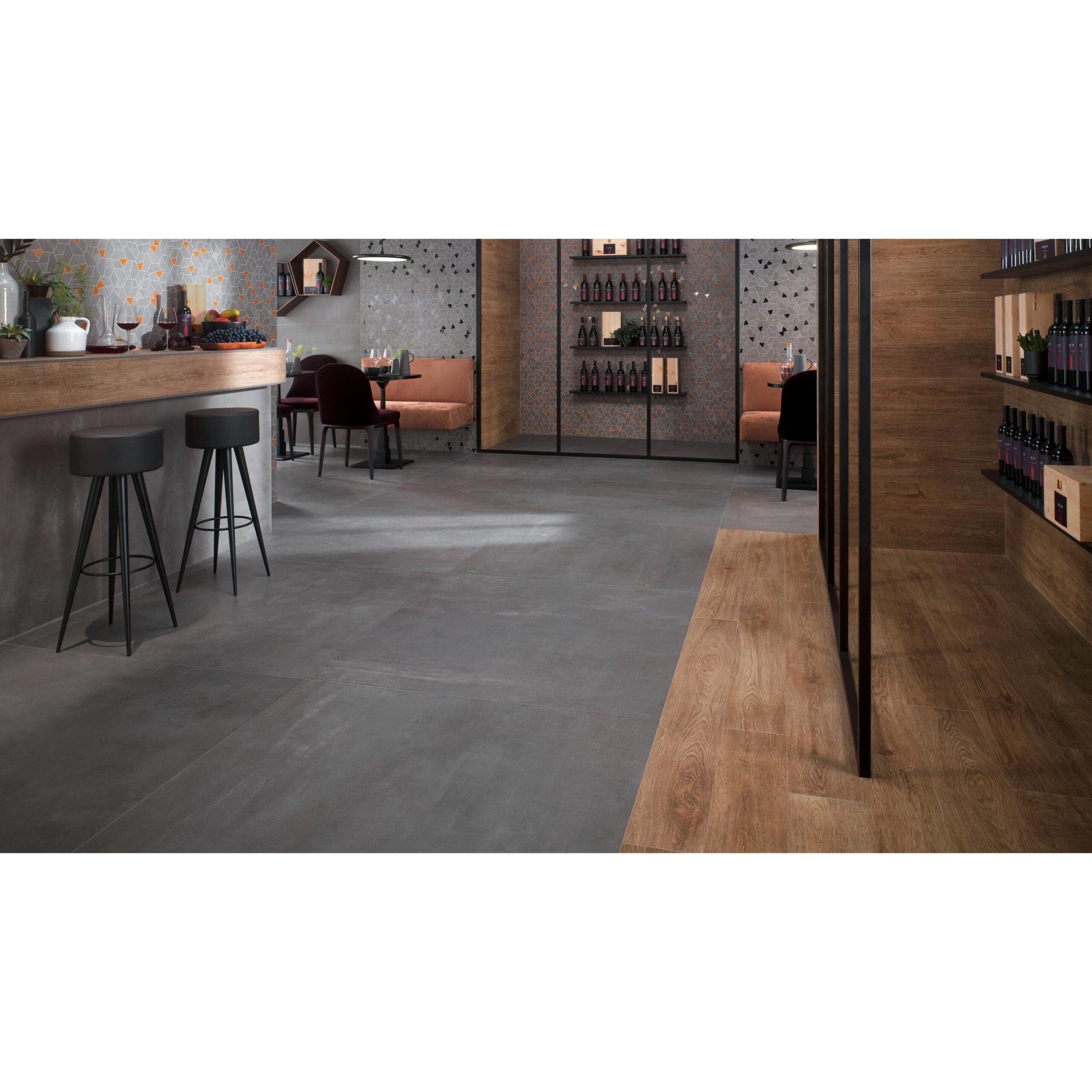 Atlas Concorde Boost AMIC vloertegel 30X60cm 9mm mat rect. R10 smoke - Mozaiektegel.com