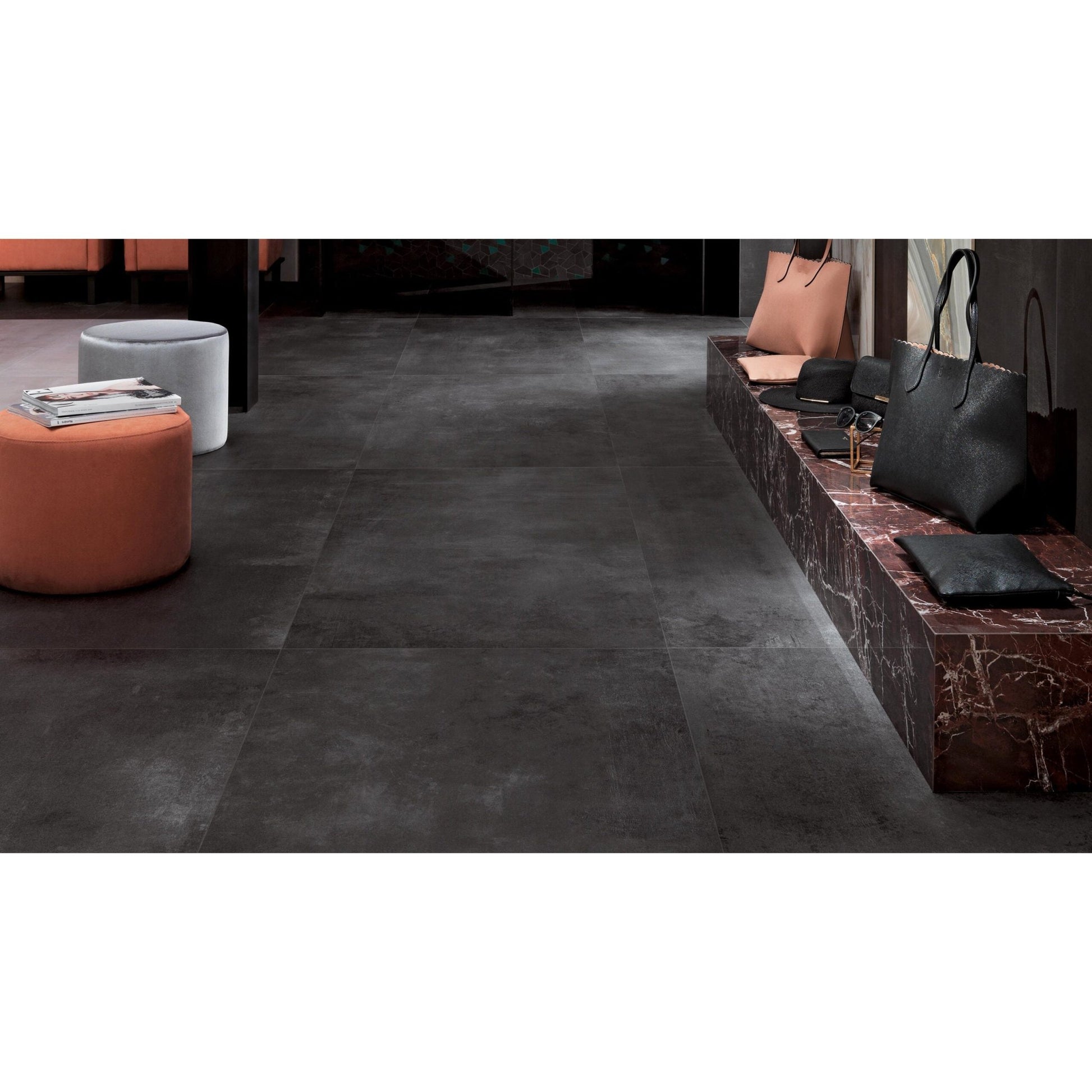 Atlas Concorde Boost AMID vloertegel 30X60cm 9mm mat rect. R10 tarmac - Mozaiektegel.com