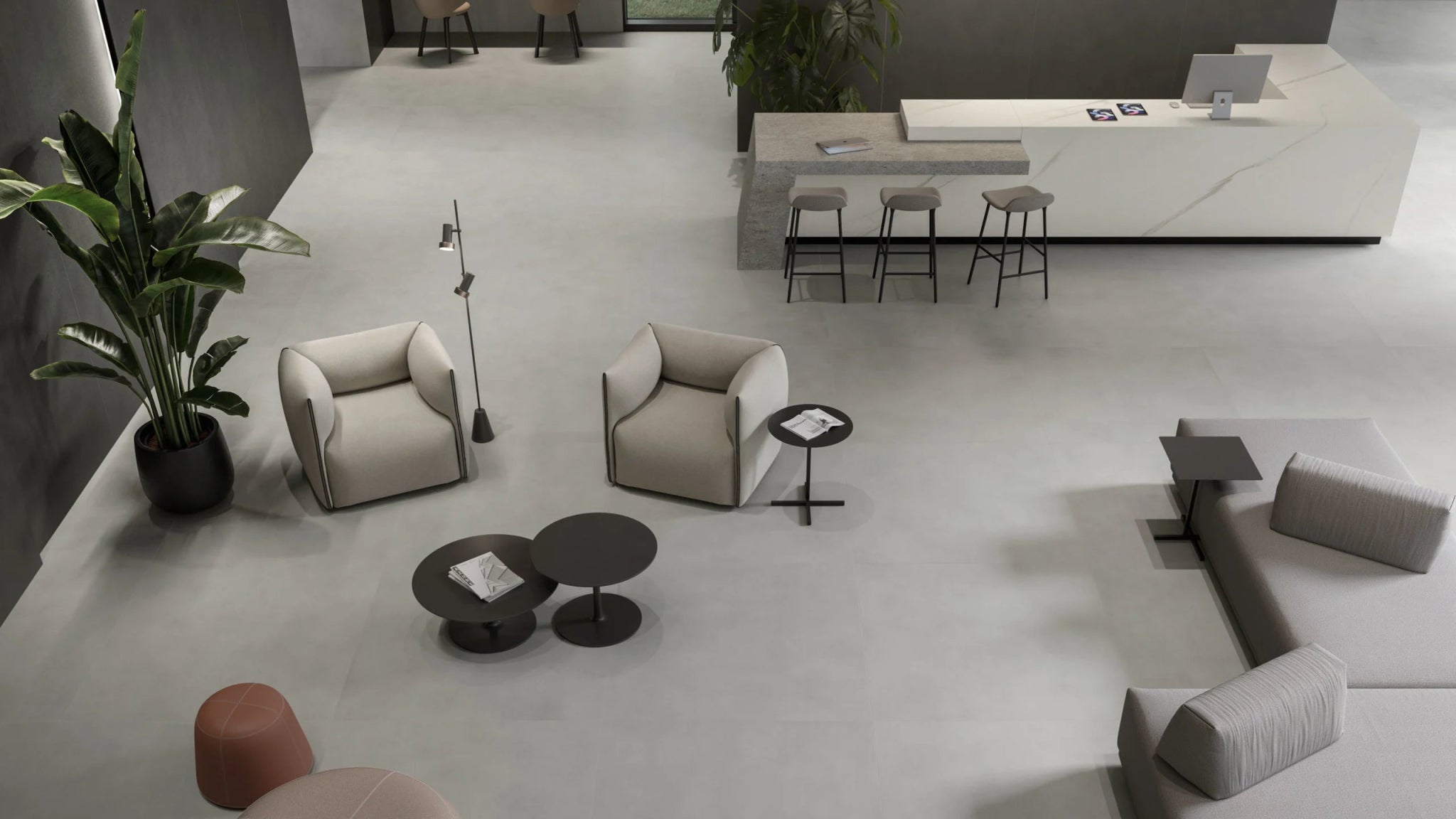 Atlas Concorde Boost Balance AJNU vloertegel 60x120cm 9mm mat ret.R10 grey - Mozaiektegel.com