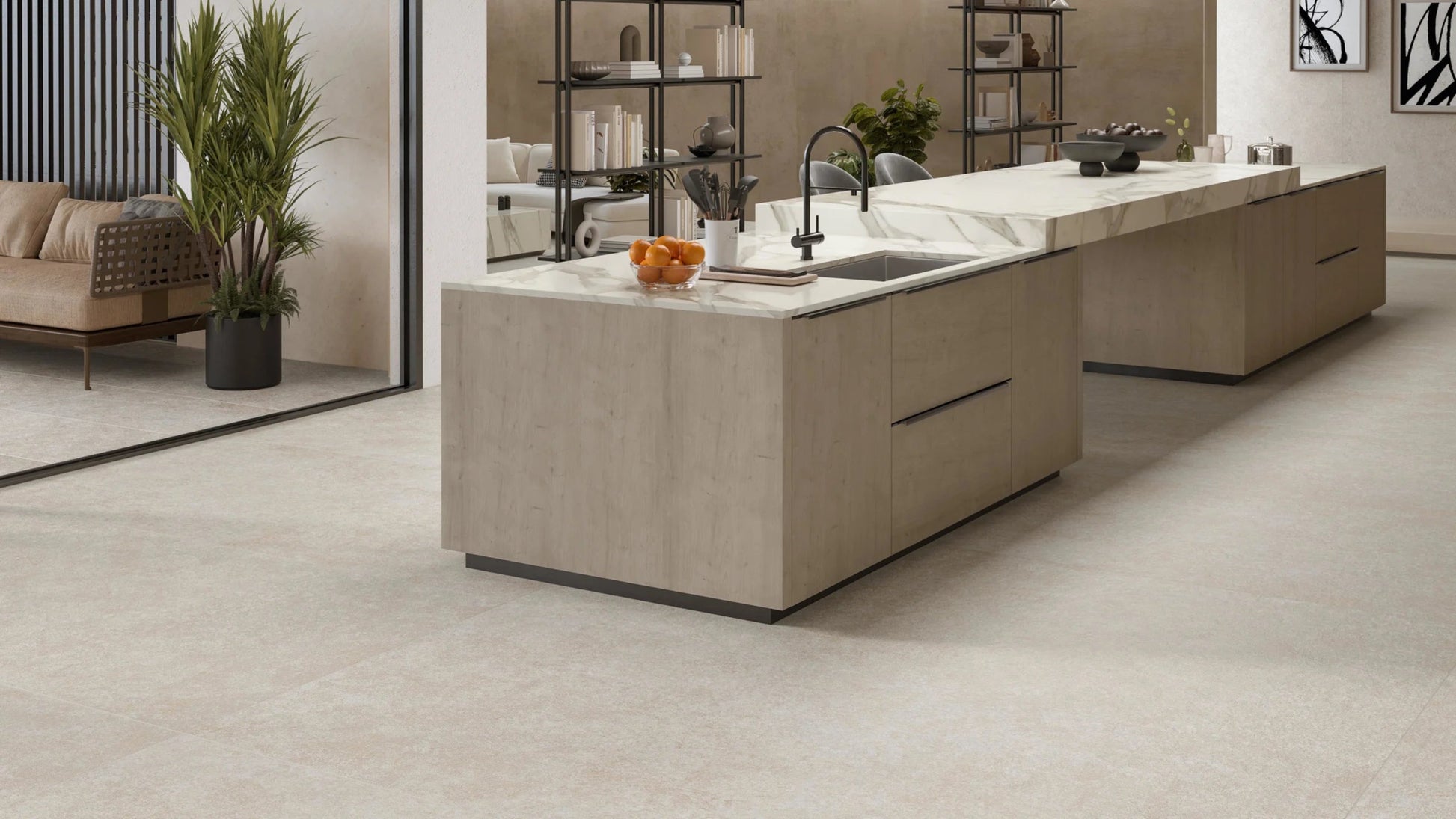 Atlas Concorde Boost Mineral AHW6 vloertegel 60X60cm 9mm mat ret.R10 white - Mozaiektegel.com