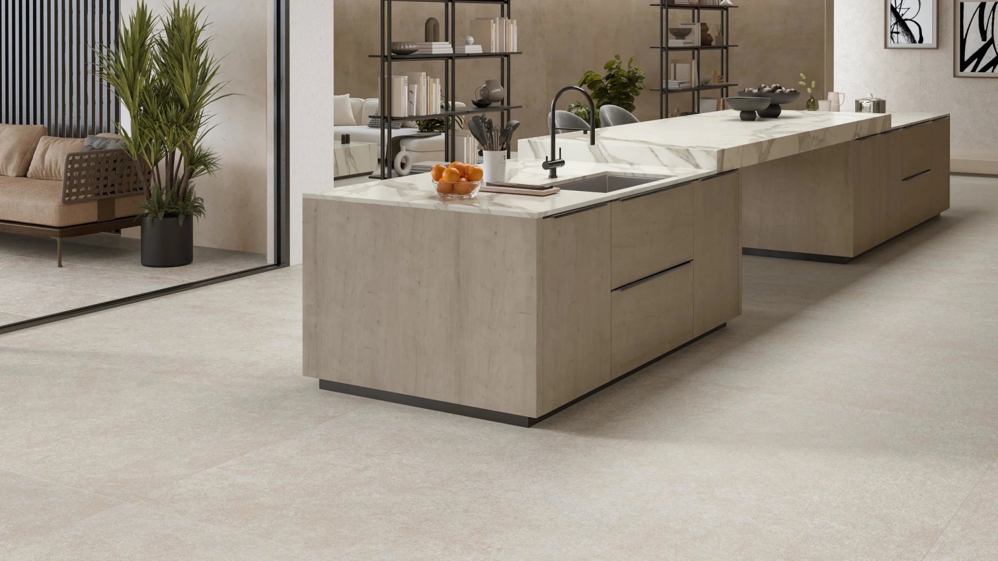 Atlas Concorde Boost Mineral AHW6 vloertegel 60X60cm 9mm mat ret.R10 white - Mozaiektegel.com