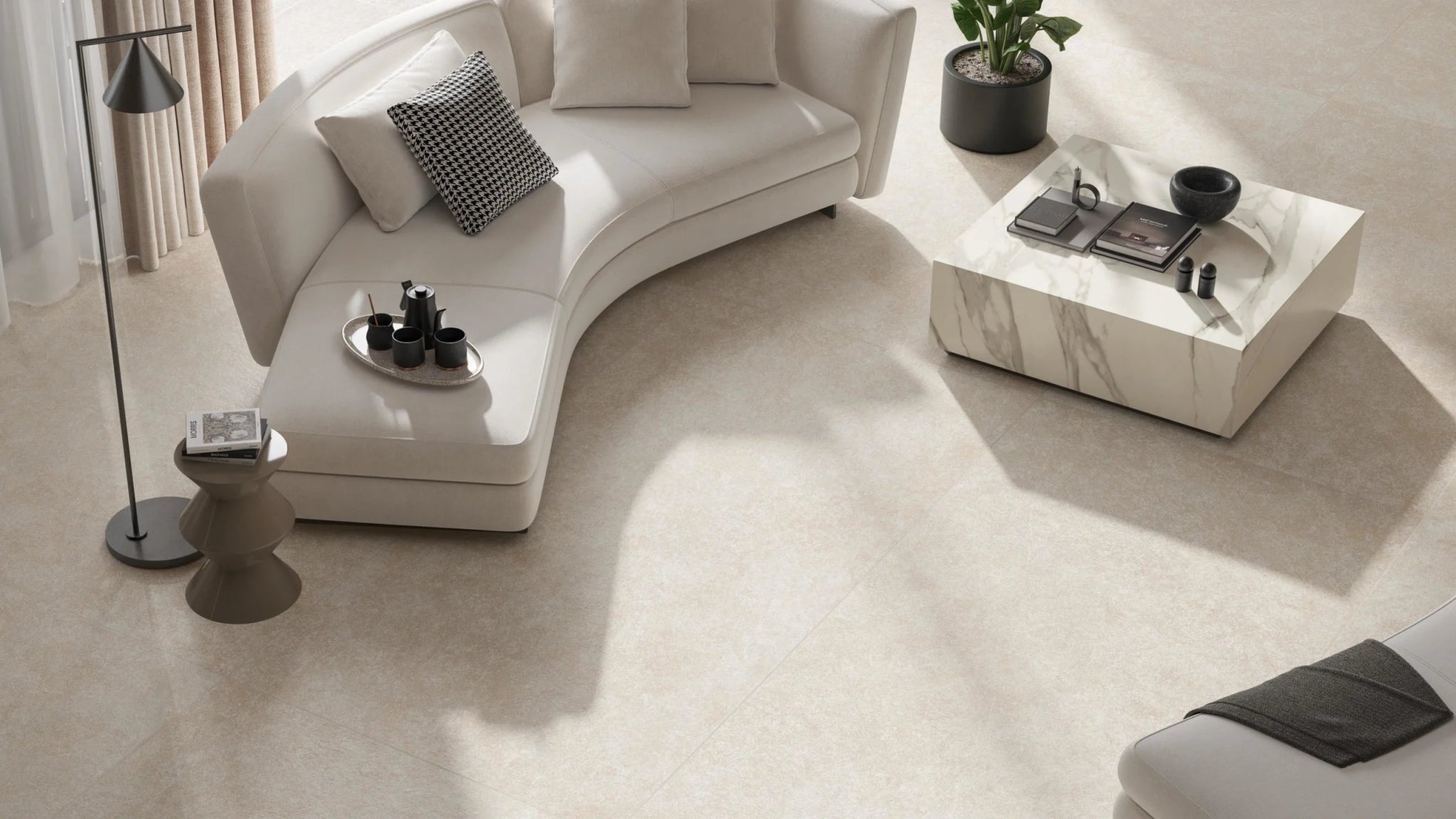 Atlas Concorde Boost Mineral AHW6 vloertegel 60X60cm 9mm mat ret.R10 white - Mozaiektegel.com