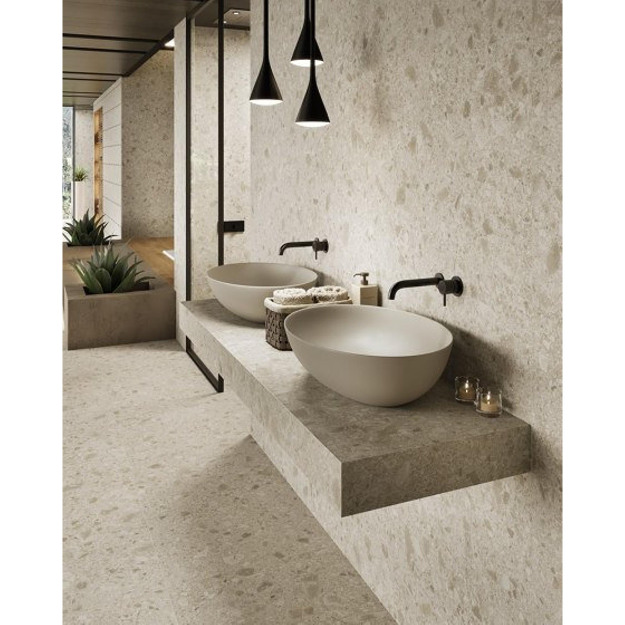 Atlas Concorde Boost Mix A80L vloertegel 60x60cm 9mm mat rect. R10 ivory - Mozaiektegel.com