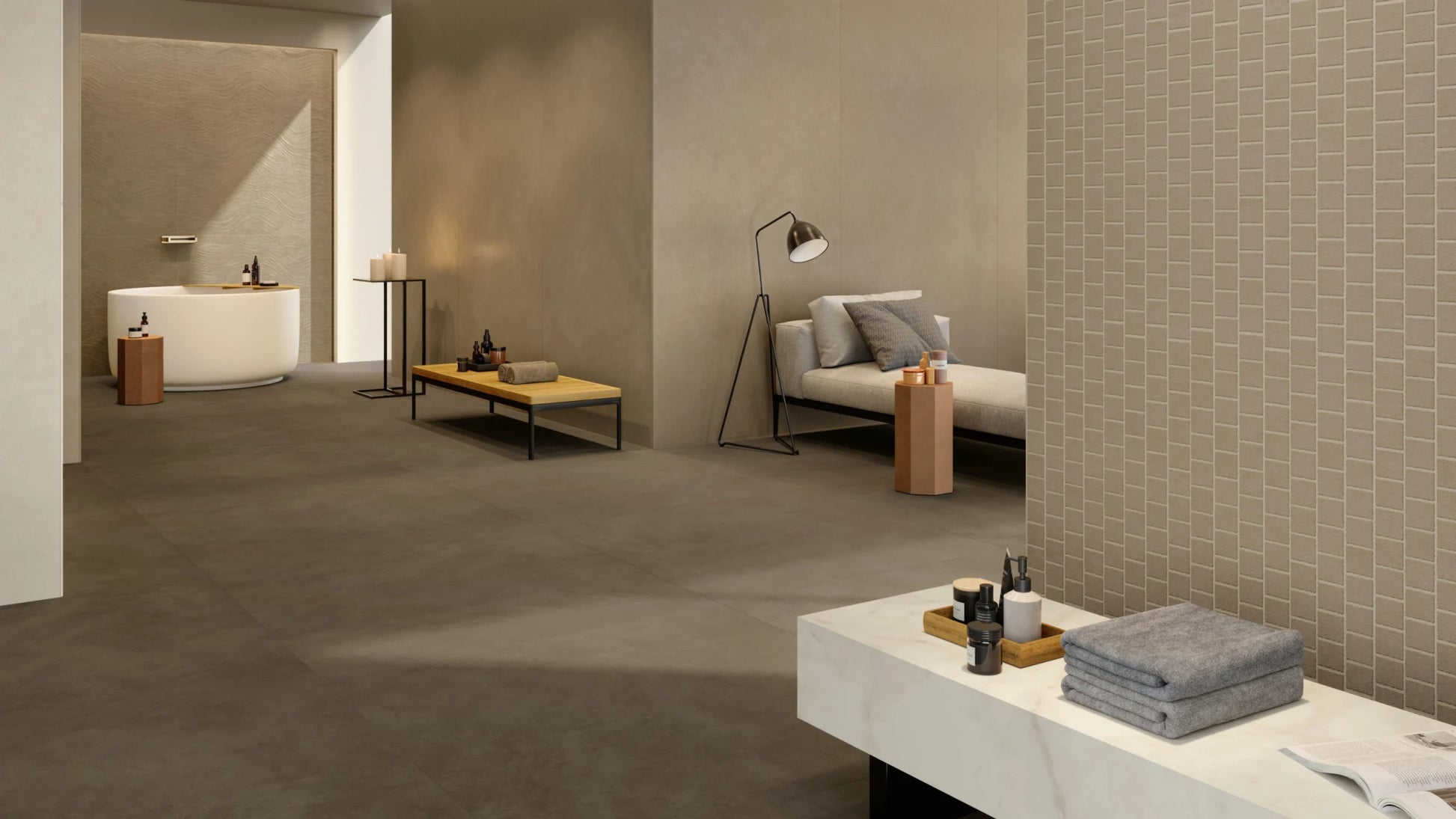 Atlas Concorde Boost Natural A66F vloertegel 60x60cm 9mm mat rect. R10 umber - Mozaiektegel.com